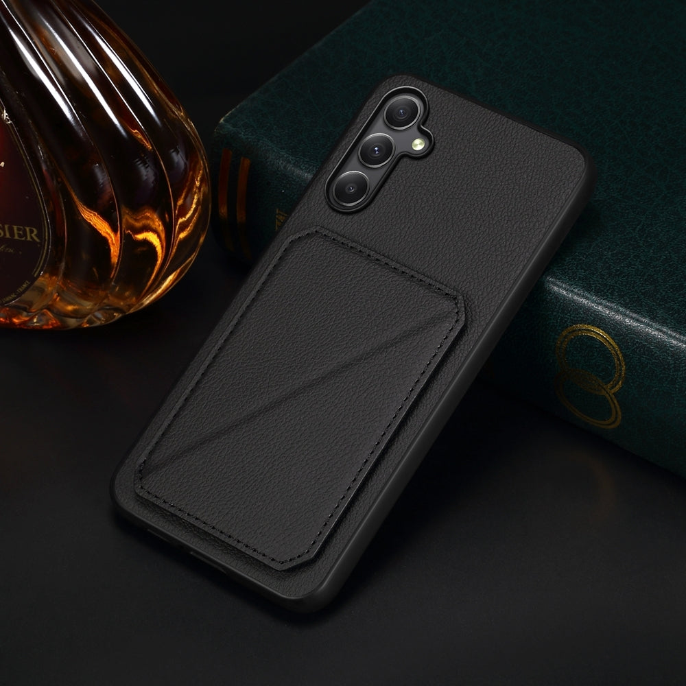 Samsung Galaxy A24 5G Calf Texture Leather Case with Dual Card Slots and Stand Function
