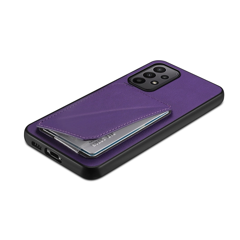 Samsung Galaxy A23 Calf Texture Leather Case with Dual Card Slots and Stand Function