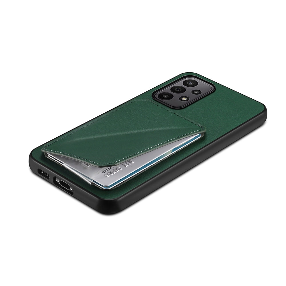 Samsung Galaxy A23 Calf Texture Leather Case with Dual Card Slots and Stand Function