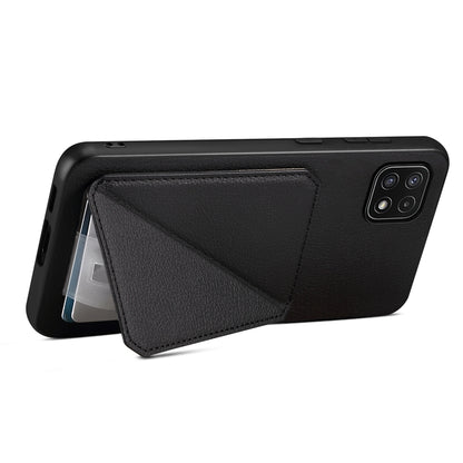 Samsung Galaxy A22 5G Calf Texture Leather Case with Dual Card Slots and Stand Function