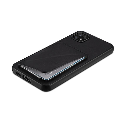 Samsung Galaxy A22 5G Calf Texture Leather Case with Dual Card Slots and Stand Function