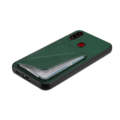 Samsung Galaxy A20s Calf Texture Leather Case with Dual Card Slots and Stand Function