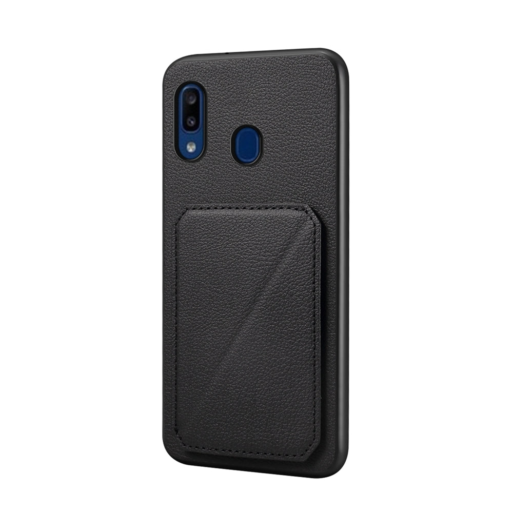 Samsung Galaxy A20 Calf Texture Leather Case with Dual Card Slots and Stand Function