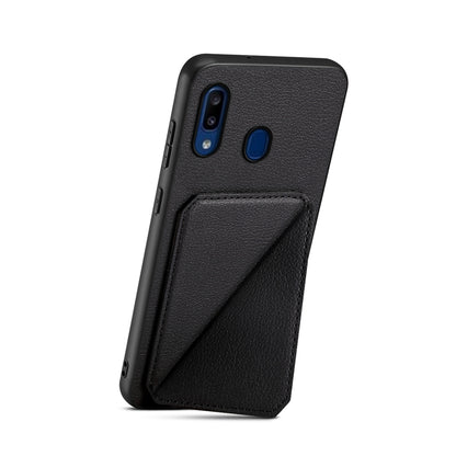 Samsung Galaxy A30 Calf Texture Leather Case with Dual Card Slots and Stand Function