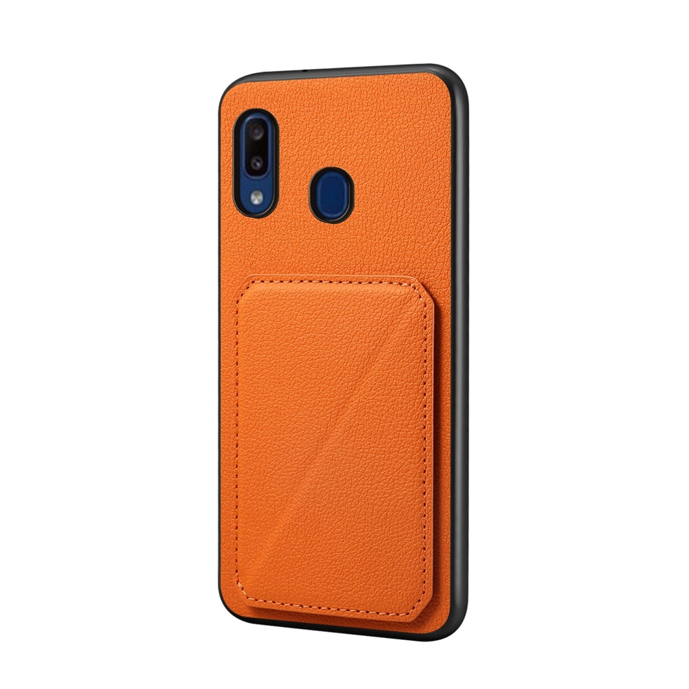 Samsung Galaxy A20 Calf Texture Leather Case with Dual Card Slots and Stand Function