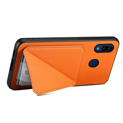 Samsung Galaxy A20 Calf Texture Leather Case with Dual Card Slots and Stand Function