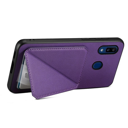 Samsung Galaxy A20 Calf Texture Leather Case with Dual Card Slots and Stand Function