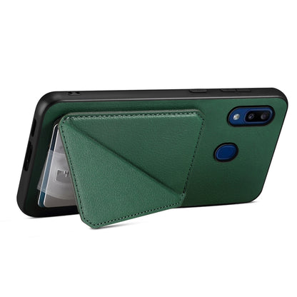 Samsung Galaxy A20 Calf Texture Leather Case with Dual Card Slots and Stand Function