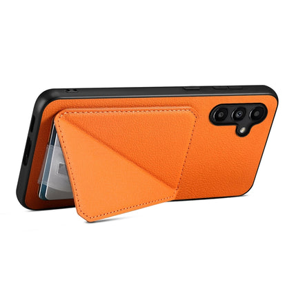 Samsung Galaxy A15 Calf Texture Leather Case with Dual Card Slots and Stand Function