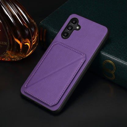 Samsung Galaxy A15 Calf Texture Leather Case with Dual Card Slots and Stand Function