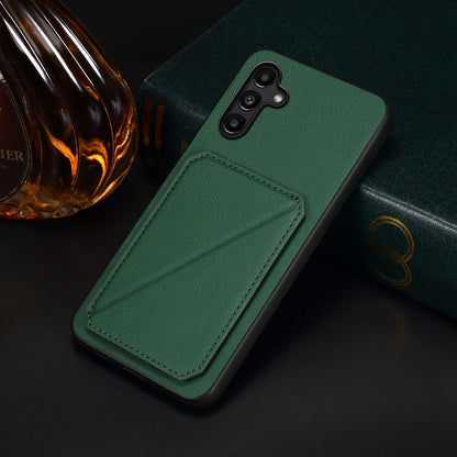 Samsung Galaxy A15 Calf Texture Leather Case with Dual Card Slots and Stand Function
