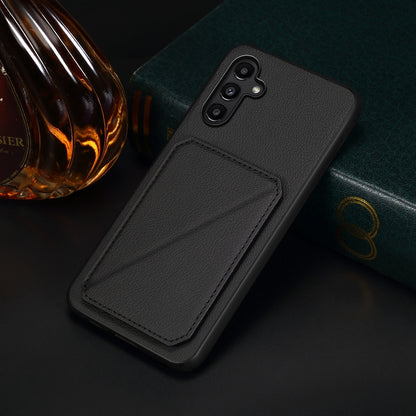 Samsung Galaxy A14 Calf Texture Leather Case with Dual Card Slots and Stand Function