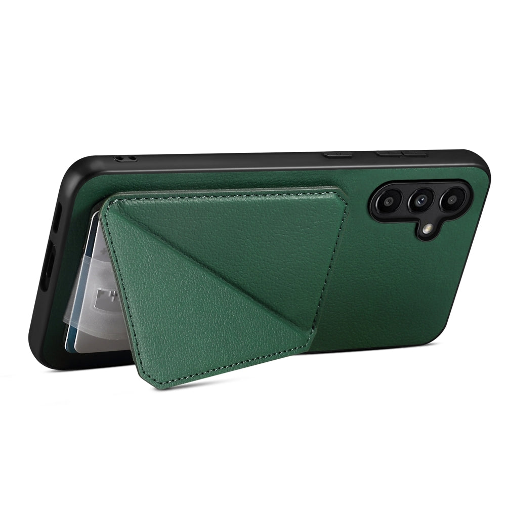 Samsung Galaxy A14 Calf Texture Leather Case with Dual Card Slots and Stand Function