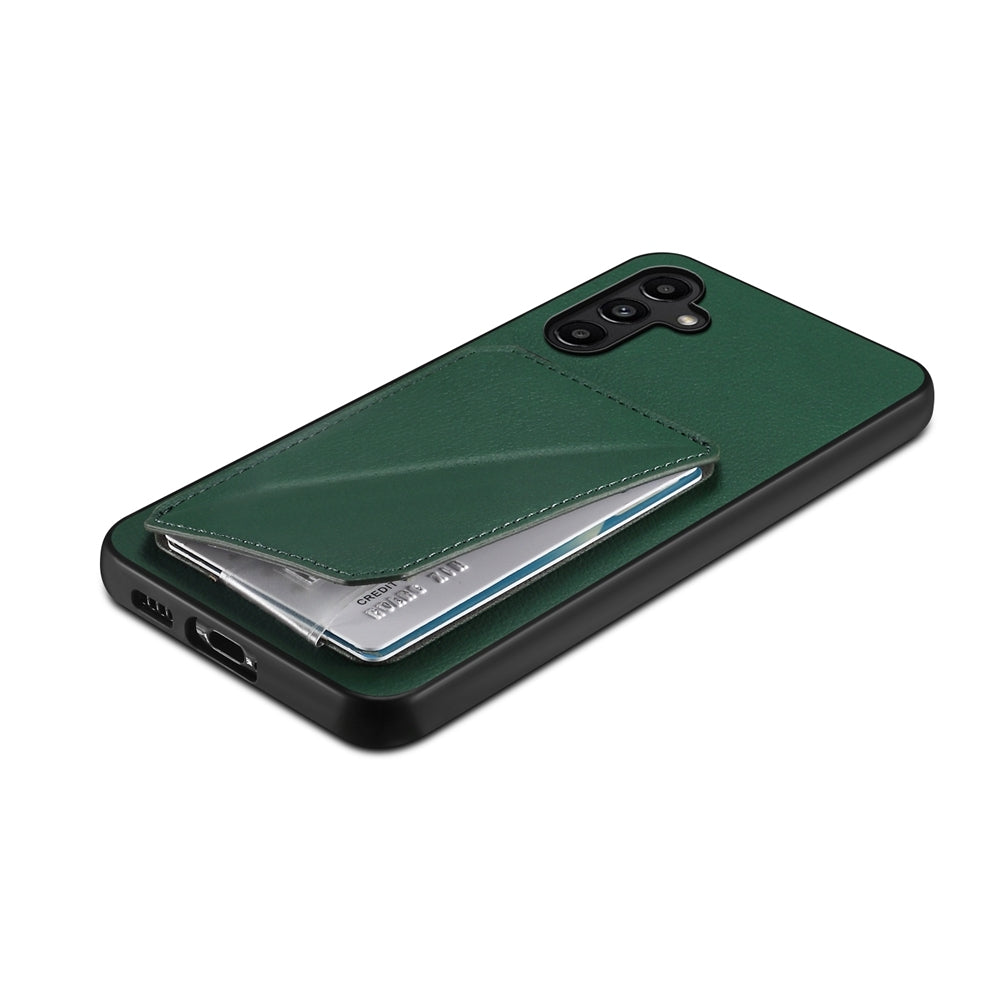 Samsung Galaxy A14 Calf Texture Leather Case with Dual Card Slots and Stand Function