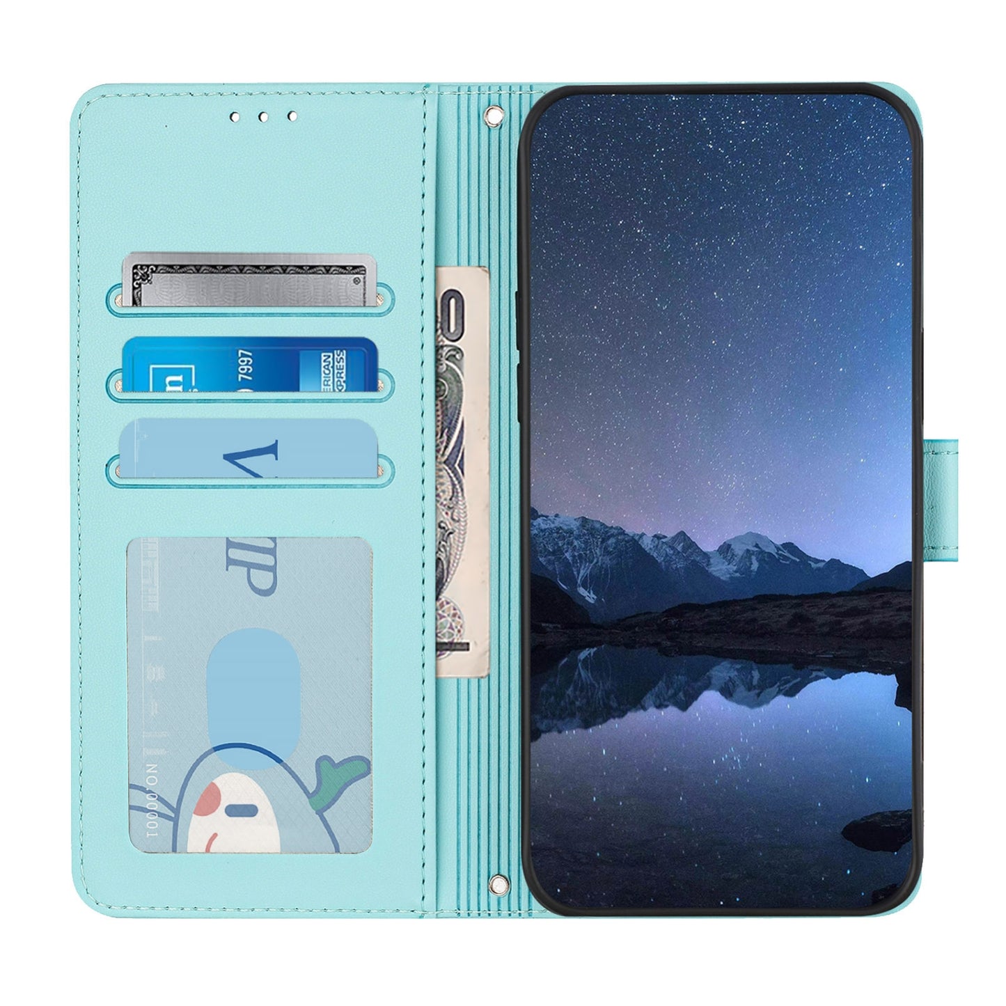 OPPO A3 Pro 5G Global Leather Phone Case with Cat and Rat Embossed Pattern, RFID Protection, Card Holder Slots, Anti-fall Feature & Lanyard