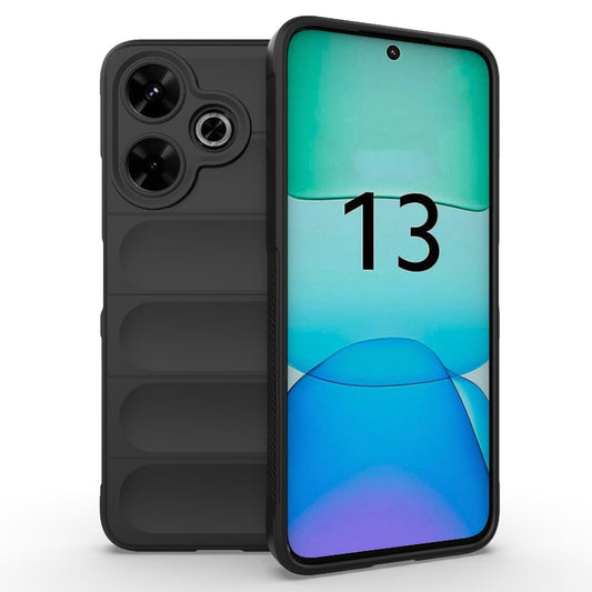 Redmi 13 4G Global Magic Shield TPU + Flannel Phone Case: Durable, Non-toxic, Easy Access, Stylish Design