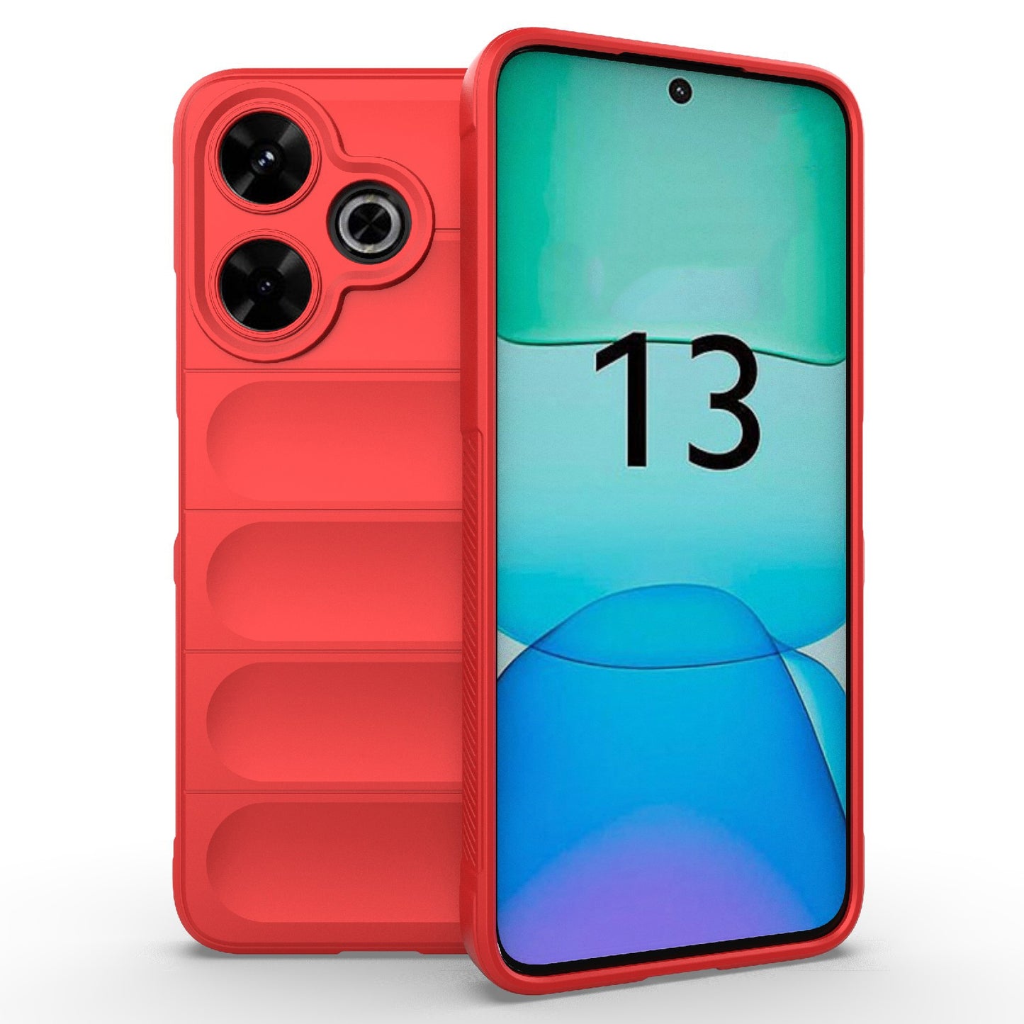 Redmi 13 4G Global Magic Shield TPU + Flannel Phone Case: Durable, Non-toxic, Easy Access, Stylish Design