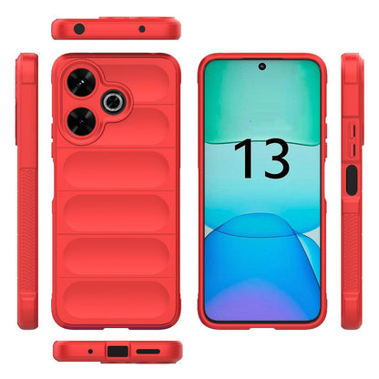 Redmi 13 4G Global Magic Shield TPU + Flannel Phone Case: Durable, Non-toxic, Easy Access, Stylish Design