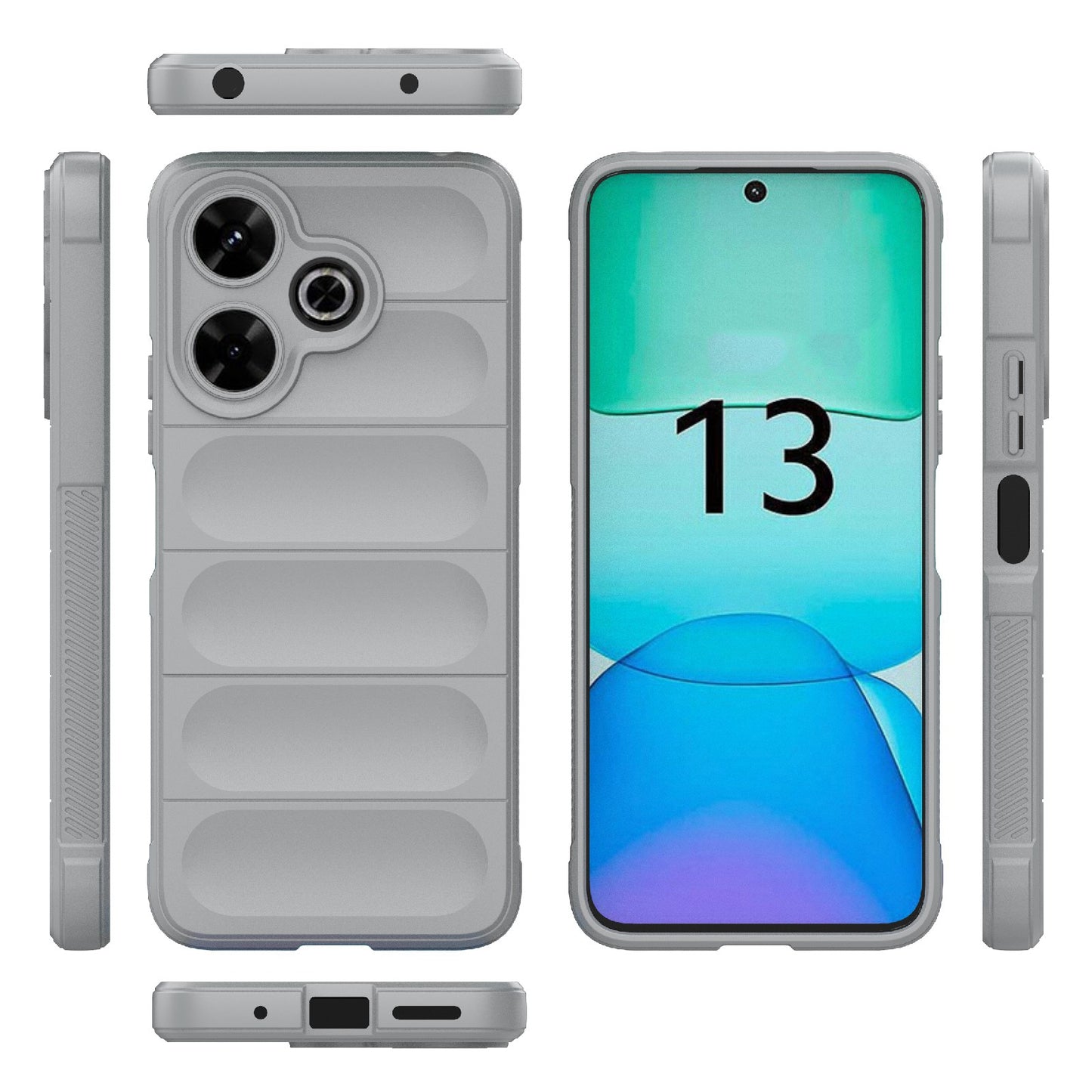 Redmi 13 4G Global Magic Shield TPU + Flannel Phone Case: Durable, Non-toxic, Easy Access, Stylish Design