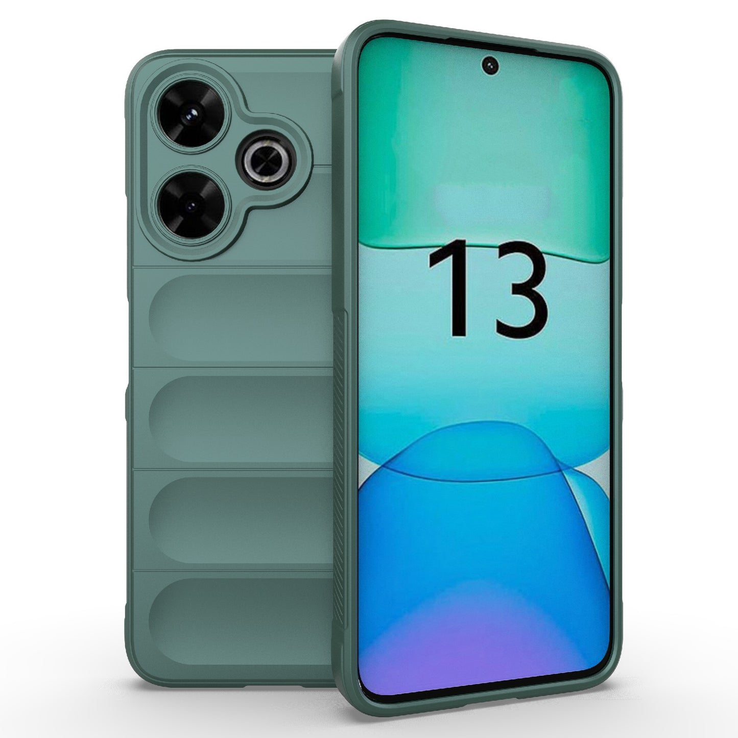 Redmi 13 4G Global Magic Shield TPU + Flannel Phone Case: Durable, Non-toxic, Easy Access, Stylish Design