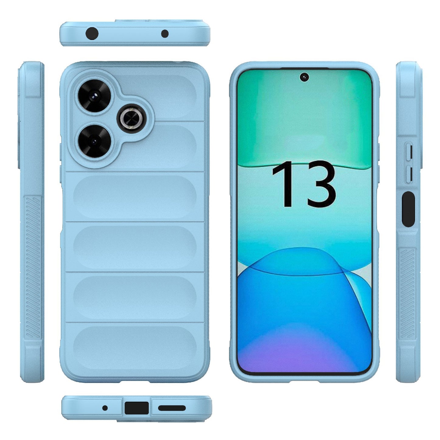 Redmi 13 4G Global Magic Shield TPU + Flannel Phone Case: Durable, Non-toxic, Easy Access, Stylish Design