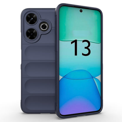 Redmi 13 4G Global Magic Shield TPU + Flannel Phone Case: Durable, Non-toxic, Easy Access, Stylish Design