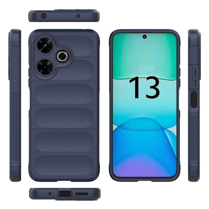 Redmi 13 4G Global Magic Shield TPU + Flannel Phone Case: Durable, Non-toxic, Easy Access, Stylish Design