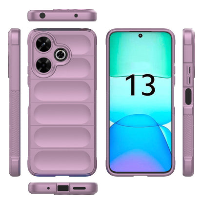 Redmi 13 4G Global Magic Shield TPU + Flannel Phone Case: Durable, Non-toxic, Easy Access, Stylish Design