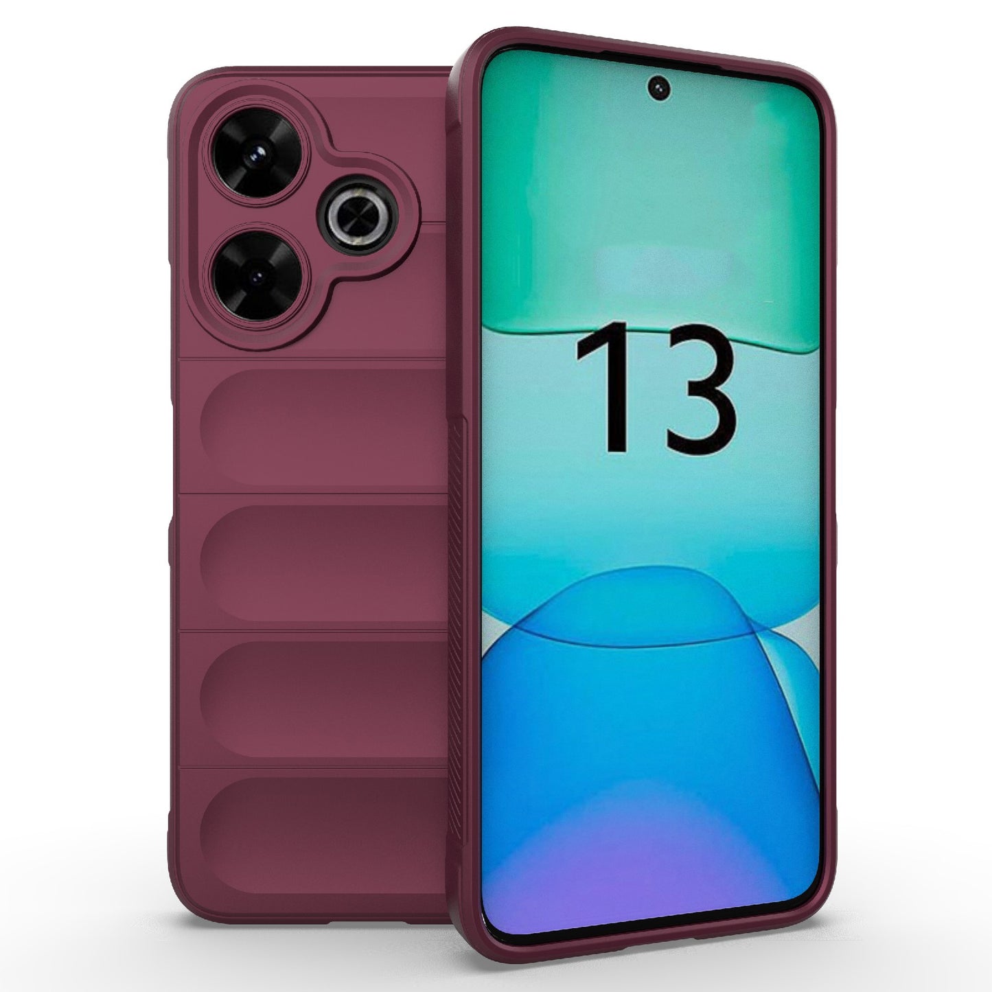 Redmi 13 4G Global Magic Shield TPU + Flannel Phone Case: Durable, Non-toxic, Easy Access, Stylish Design