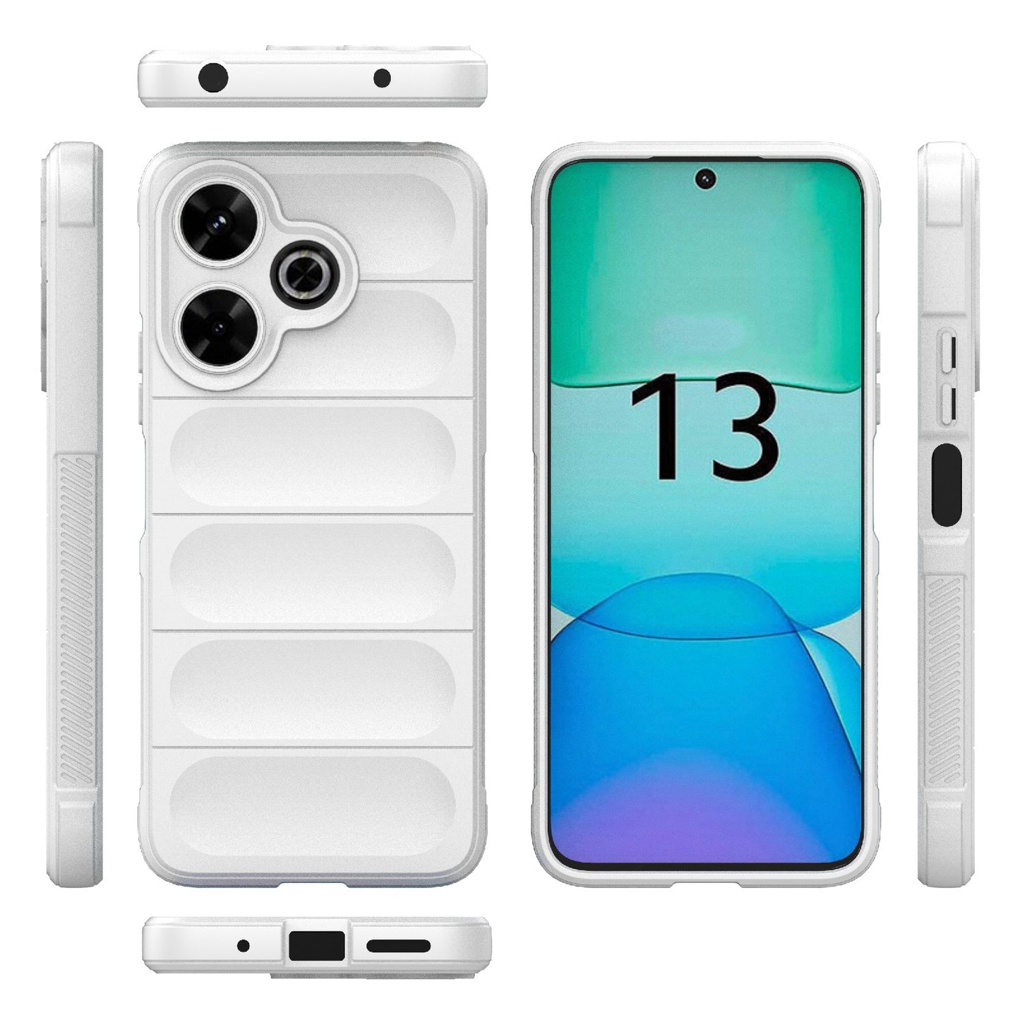Redmi 13 4G Global Magic Shield TPU + Flannel Phone Case: Durable, Non-toxic, Easy Access, Stylish Design