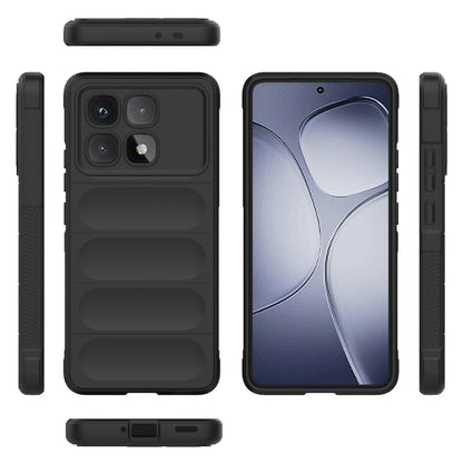 Redmi K70 Ultra Global Magic Shield TPU + Flannel Phone Case: Durable, Non-toxic, Easy Access, Stylish Design
