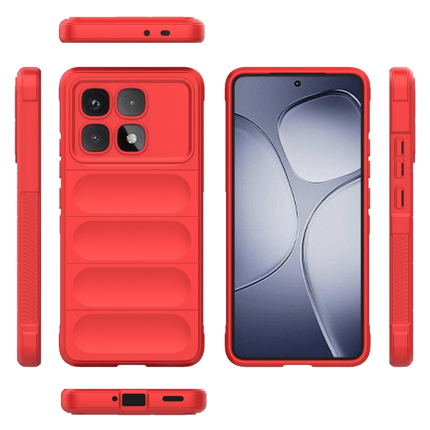 Redmi K70 Ultra Global Magic Shield TPU + Flannel Phone Case: Durable, Non-toxic, Easy Access, Stylish Design