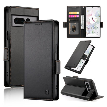 Google Pixel 7 Pro Wallet Case - Luxury Magnetic PU Leather Flip Cover with Card Slots, Stand & Shockproof Protection