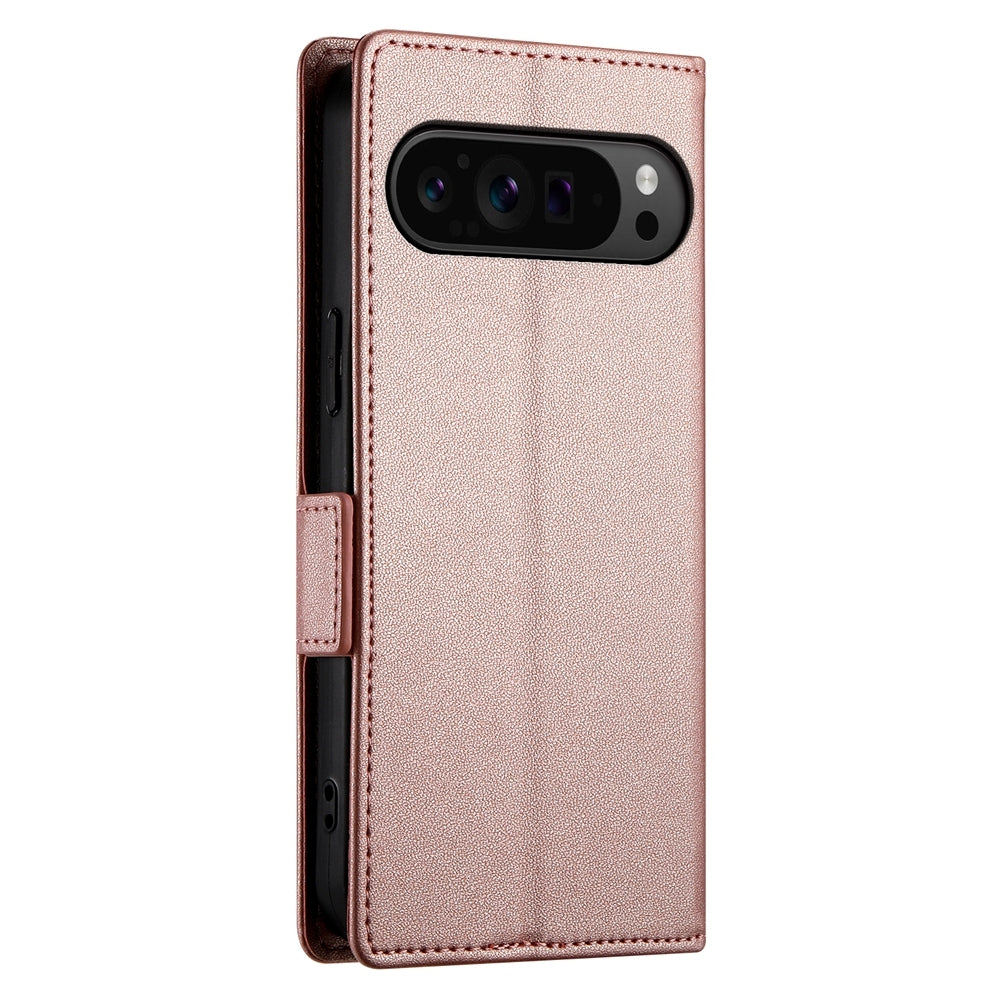 Google Pixel 9 Pro Wallet Case - Luxury Magnetic PU Leather Flip Cover with Card Slots, Stand & Shockproof Protection