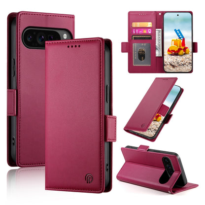 Google Pixel 9 Pro Wallet Case - Luxury Magnetic PU Leather Flip Cover with Card Slots, Stand & Shockproof Protection