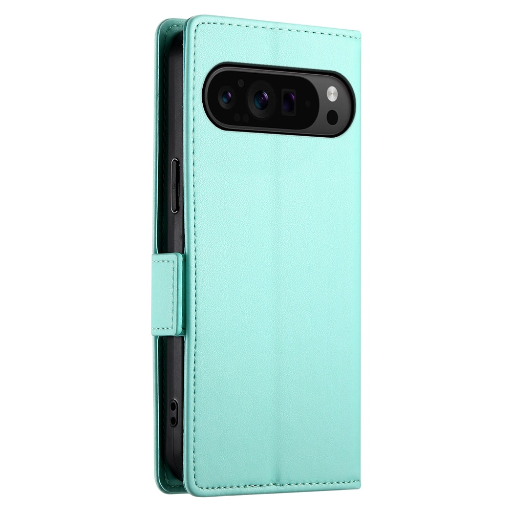 Google Pixel 9 Pro Wallet Case - Luxury Magnetic PU Leather Flip Cover with Card Slots, Stand & Shockproof Protection