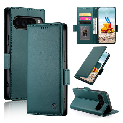 Google Pixel 9 Pro Wallet Case - Luxury Magnetic PU Leather Flip Cover with Card Slots, Stand & Shockproof Protection