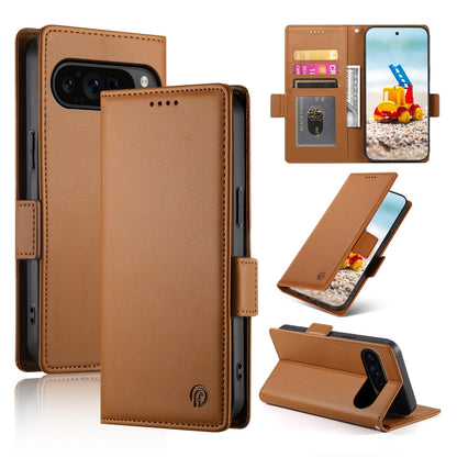 Google Pixel 9 Pro Wallet Case - Luxury Magnetic PU Leather Flip Cover with Card Slots, Stand & Shockproof Protection