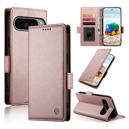 Google Pixel 9 Wallet Case - Luxury Magnetic PU Leather Flip Cover with Card Slots, Stand & Shockproof Protection