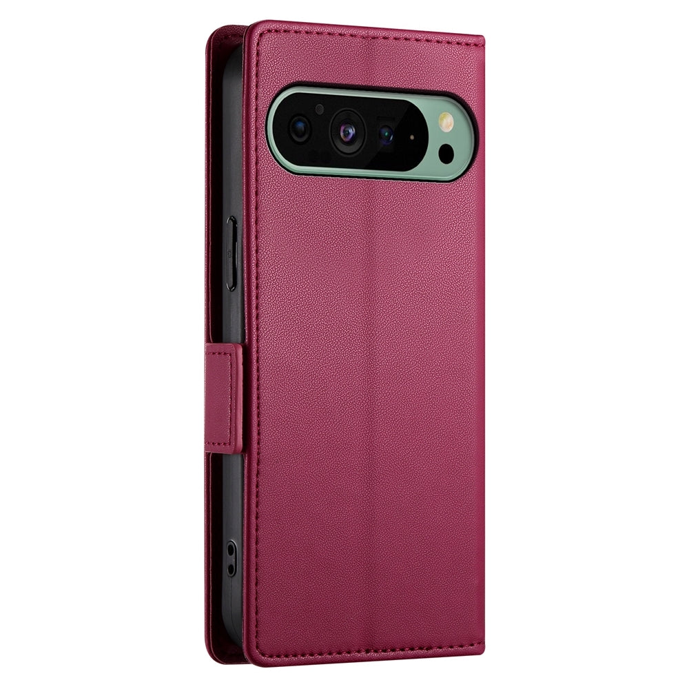 Google Pixel 9 Wallet Case - Luxury Magnetic PU Leather Flip Cover with Card Slots, Stand & Shockproof Protection