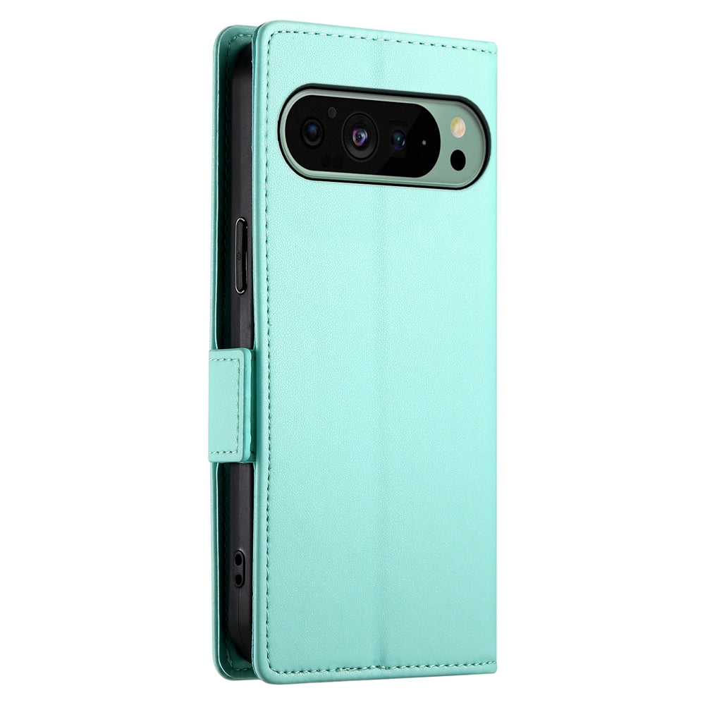 Google Pixel 9 Wallet Case - Luxury Magnetic PU Leather Flip Cover with Card Slots, Stand & Shockproof Protection