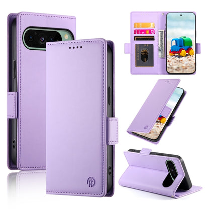 Google Pixel 9 Wallet Case - Luxury Magnetic PU Leather Flip Cover with Card Slots, Stand & Shockproof Protection