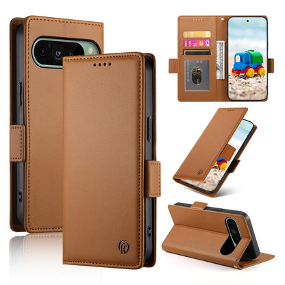 Google Pixel 9 Wallet Case - Luxury Magnetic PU Leather Flip Cover with Card Slots, Stand & Shockproof Protection