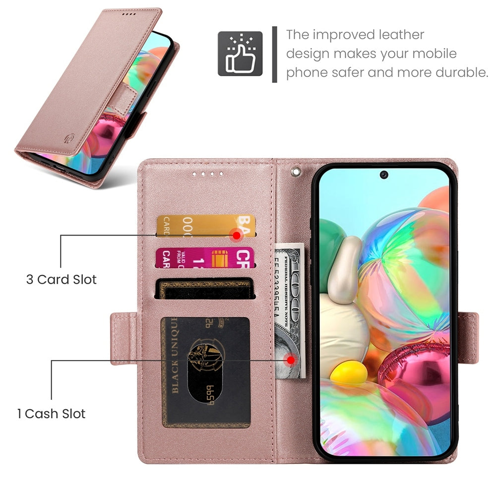 Google Pixel 9a Wallet Case - Luxury Magnetic PU Leather Flip Cover with Card Slots, Stand & Shockproof Protection