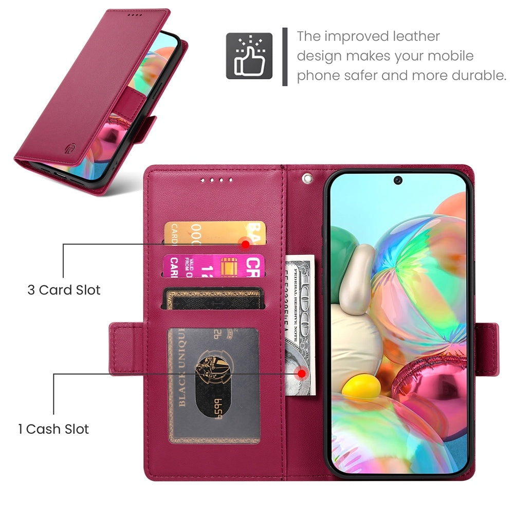 Google Pixel 9a Wallet Case - Luxury Magnetic PU Leather Flip Cover with Card Slots, Stand & Shockproof Protection