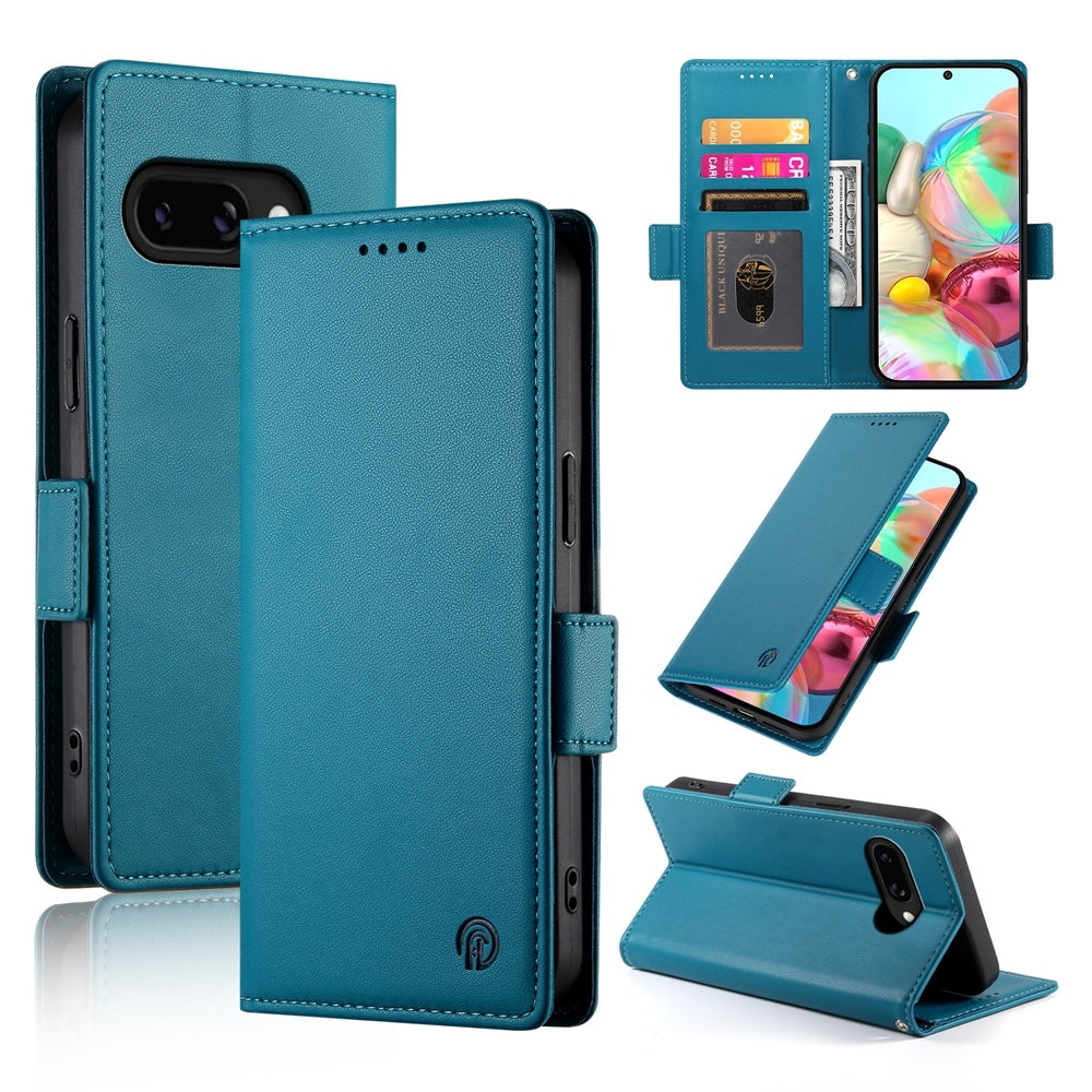 Google Pixel 9a Wallet Case - Luxury Magnetic PU Leather Flip Cover with Card Slots, Stand & Shockproof Protection