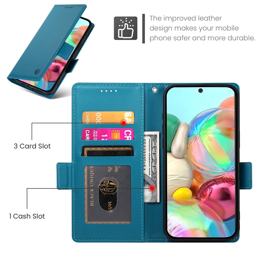 Google Pixel 9a Wallet Case - Luxury Magnetic PU Leather Flip Cover with Card Slots, Stand & Shockproof Protection