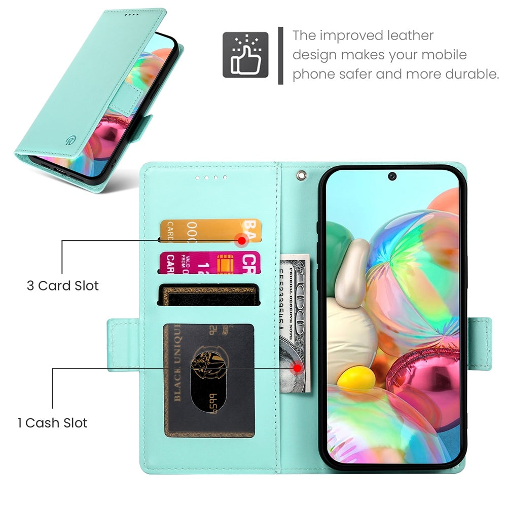 Google Pixel 9a Wallet Case - Luxury Magnetic PU Leather Flip Cover with Card Slots, Stand & Shockproof Protection