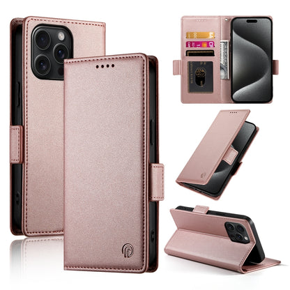 iPhone 15 Pro Max Wallet Case - Luxury Magnetic PU Leather Flip Cover with Card Slots, Stand & Shockproof Protection