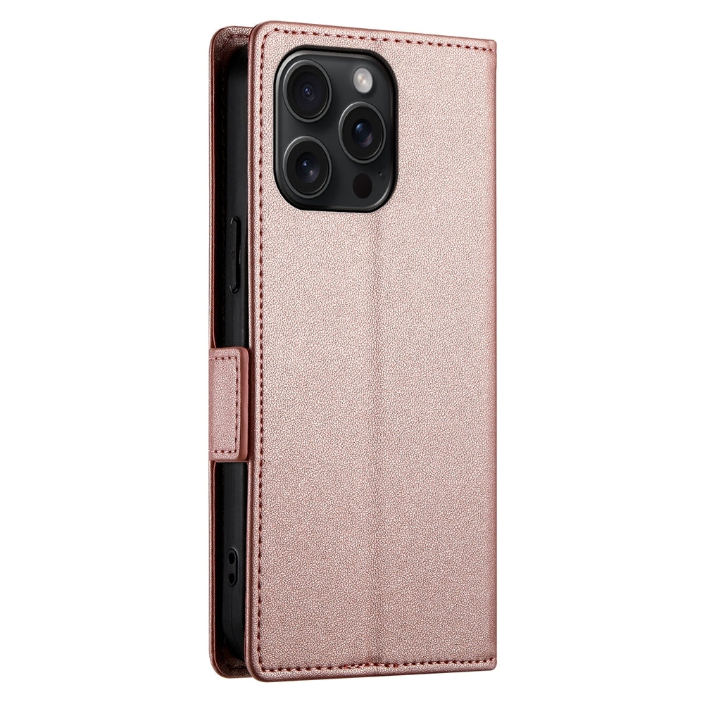 iPhone 15 Pro Max Wallet Case - Luxury Magnetic PU Leather Flip Cover with Card Slots, Stand & Shockproof Protection